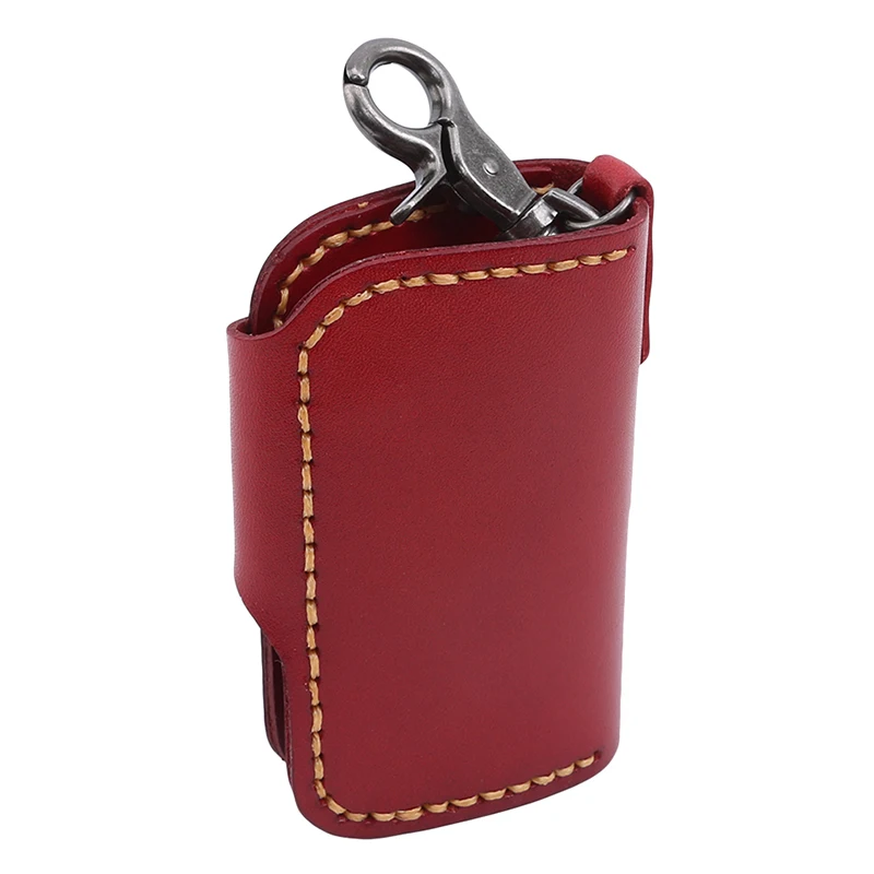 New High-grade Cow Leather Multifunction Key Card Bag Housekeeper Men Women Tanned Handmade Car Key Case Holder Wallet Solid
