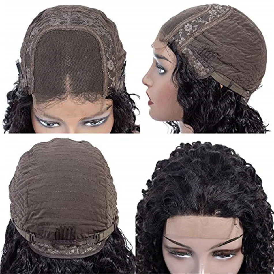 Liddy 4*4 Curly 100% Human Hair WIgs Peruvian Lace Closure Human Hair Wigs For Black Women Non-remy 8-24 Inch 150% Density Wigs