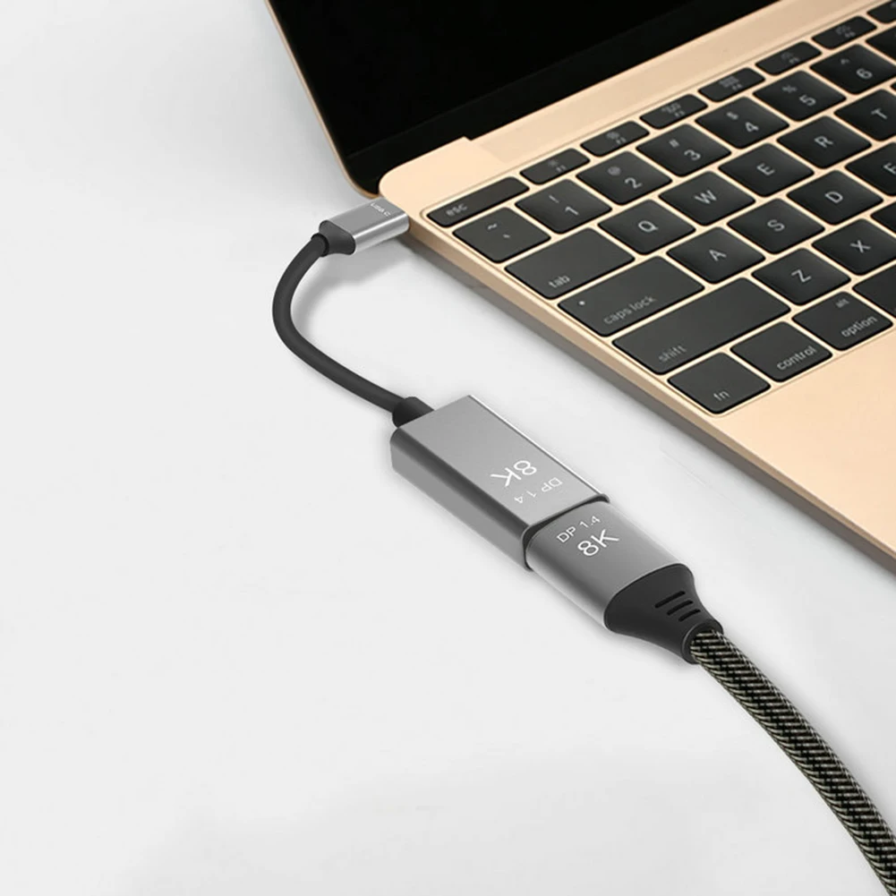 Кабель-адаптер с портом USB C на DP 1 4 8K HD для видеодисплея | Электроника
