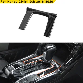 

Carbon Fiber 1x Black Cover Trim Decoration For Honda Civic 10th ABS Plastic Car