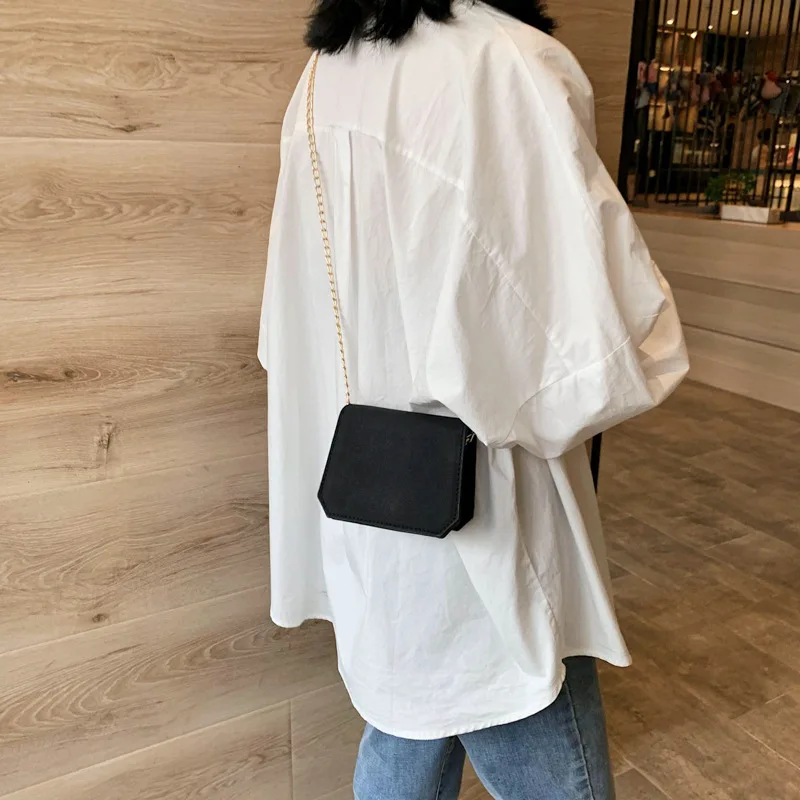 

Women's Bag Frosted Mini Bag Fashion Chain Bag Korean Casual Women's Shoulder Messenger Bag