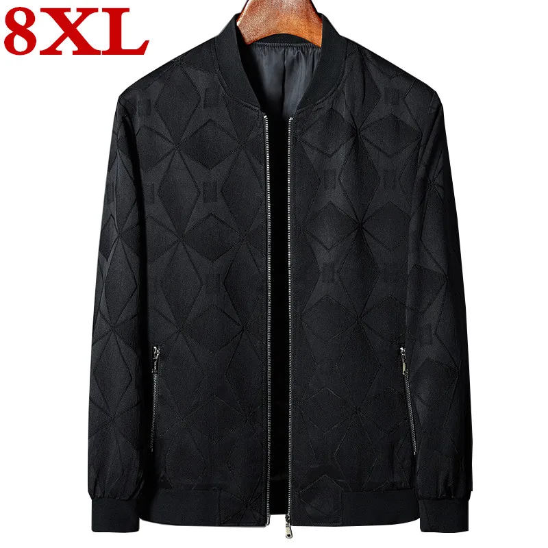 Плюс размер 8XL 7XL весенняя и осенняя Повседневная Деловая Повседневная модная бейсбольная куртка со стразами мужская куртка брендовая одежда