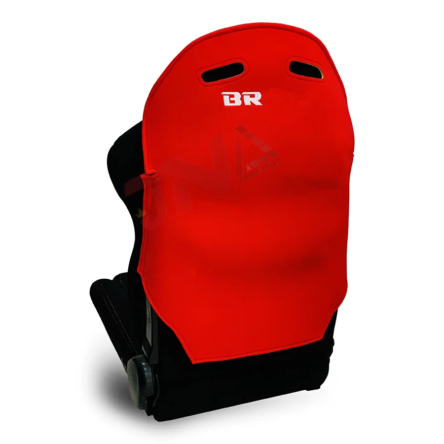 JDMSeatBackProtectorBlackRedRacingBucketSeatBackProtector