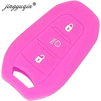 Keyforkess 50pcs Car Styling custodia in Silicone con telecomando per telecomando per Citroen C3 C4 C4L C5 DS 3008 5008 accessori - Jingyuqin 50pcs Car Styling custodia in Silicone con telecomando per telecomando per Citroen C3 C4