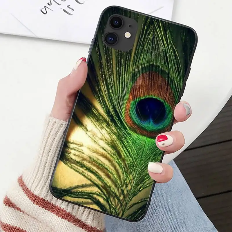 YNDFCNB peacock feather Phone Case for iPhone 11 12 pro XS MAX 8 7 6 6S Plus X 5S SE 2020 XR cover YNDFCNB peacock feather Phone Case for iPhone 11 12 pro XS MAX 8 7 6 6S Plus X 5S SE 2020 XR cover