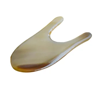 

1PC Guasha Borad Acupressure Natural Horn Physical Therapy Massager Scraping Plate Scraping Board for Neck Salon Home