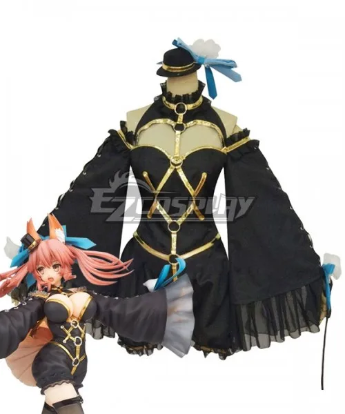 

Fate Grand Order Fate Extra CCC Caster Tamamo no Mae Jumpsuit Black Girls Party Halloween Suit Cosplay Costume E001