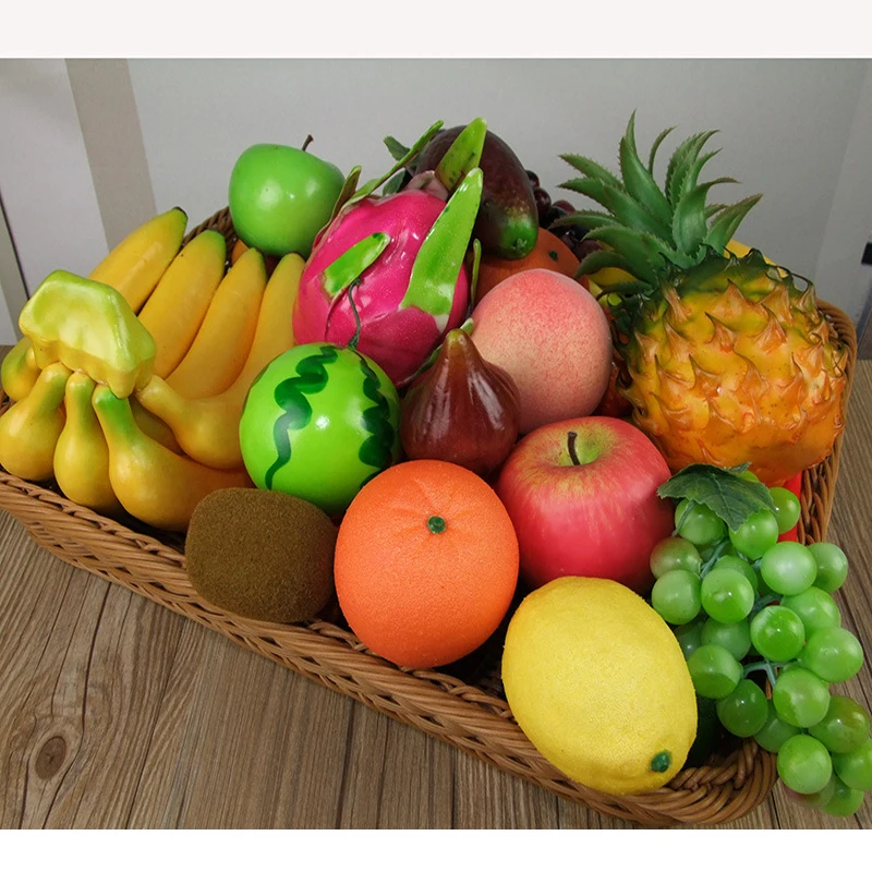 Artificial Fruit Simulation Apple Orange Lemon Peach Ornaments Craft Food Photography Props Fake Foam Fruits Home Decoration
