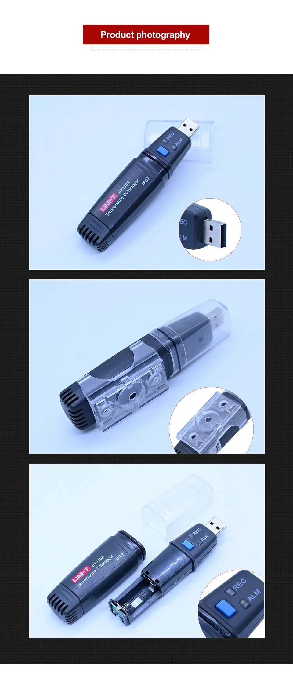 UNI-T UT330A/B/C цифровой USB Регистратор температуры и влажности 60000 Регистратор температуры регистратор температуры-40~ 80C(-40~ 176F