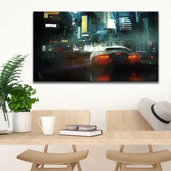 

Graffiti Modern Street Back View Oil Canvas Painting Nordic Posters And Prints Salon Wall Picture For Living Room Decor