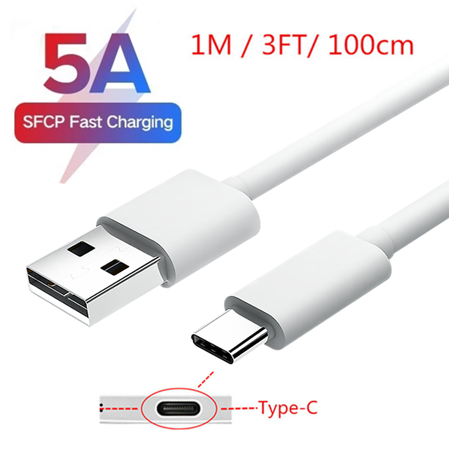 5A Fast Charger QC 3.0 USB Charger Quick Charge Type C Cable for Huawei Samsung Xiaomi Redmi Google Pixel 6 Pro EU US Plug