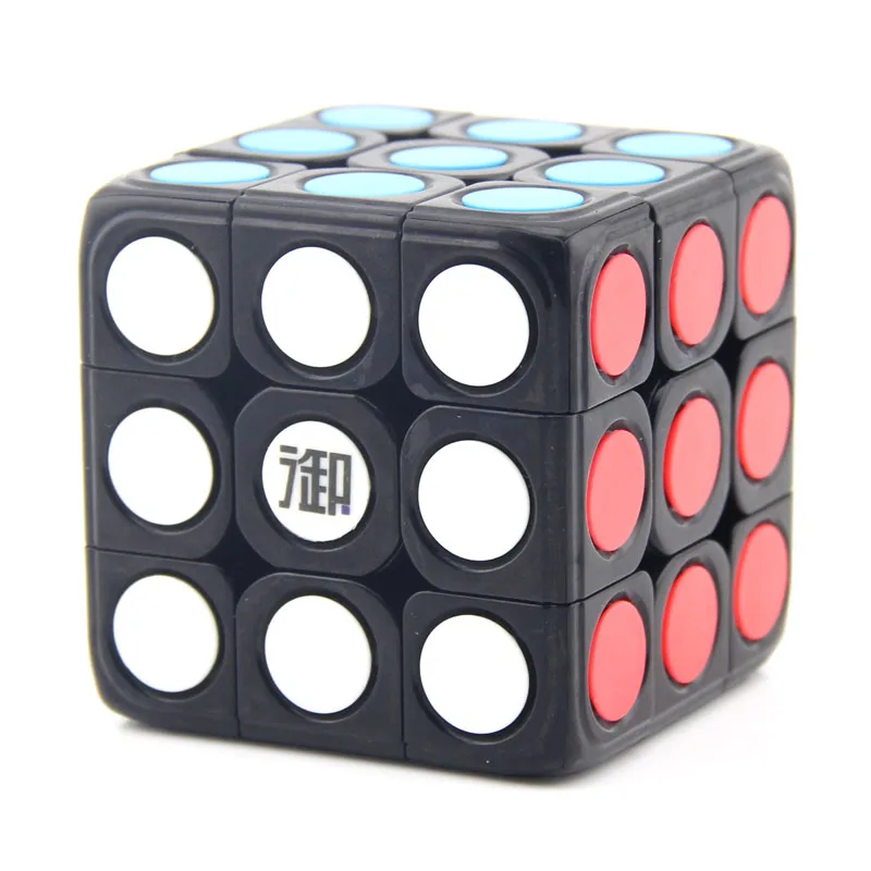 Black YuMo круг точка 3x3x3 магический куб 3x3 Скорость твисти головоломка головоломки сложный интеллект Развивающие игрушки для детей - Цвет: Black