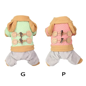 

Pet Clothes Autumn Winter Warm Dog Coat Jumpsuit Thicken Pet Outdoor Clothing Hoodies Chihuahua Teddy Cute Costume