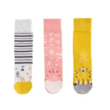 3 пары женских забавных хлопковых прямых носков с рисунком кота мяу в рубчик, чулочно-носочные изделия Y1AC