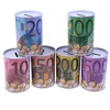 1Pc Creative Euro Dollar Metal Cylinder Bank Saving Money Box Home Decoration For Coins Deposit Storage Boxes Home Decoration 3