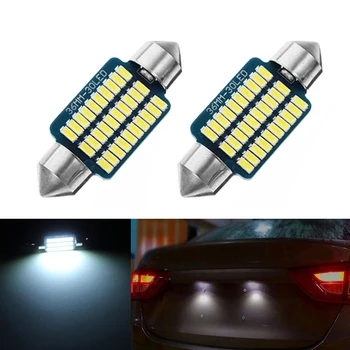 

2pcs Led Car Light 3014 30SMD Pure White LED 36mm Canbus Error Free Festoon Number Plate Bulbs