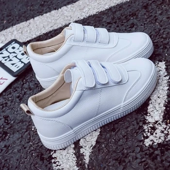 

Women's Sneakers New Fashion Shoes Woman Solid Color Casual High Platform Increased PU Leather Women Casual White Sneakers