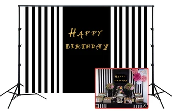

Birthday Party Backdrop zebra-stripe Banners Gold Glitter Cake Table Decorations Photo Backgrounds Studio Supplies Wallpapers