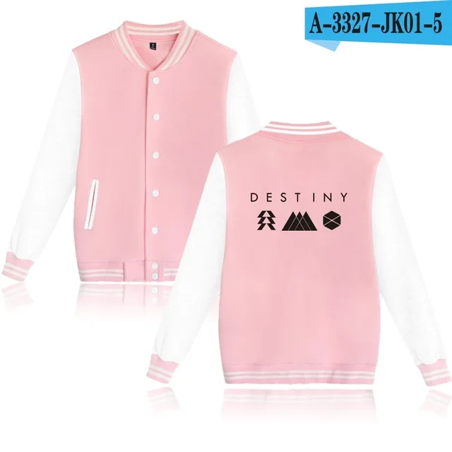 Новая судьба 2 толстовка бейсбольная куртка Для женщин/Для мужчин форма пальто Роскошная брендовая одежда в стиле «хип-хоп» Куртки для колледжа толстовки куртки femme - Цвет: pink and white