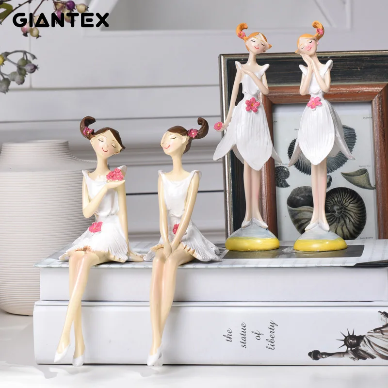 GIANTEX 2 шт./компл. Красивая подставка Ангел Смола ремесло сказочные фигурки