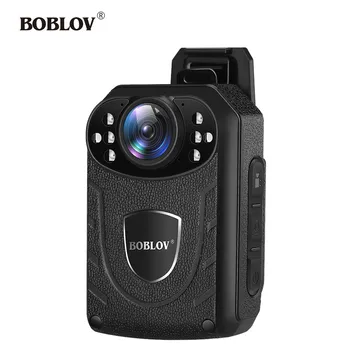 

Boblov KJ21 Body Worn Camera HD 1296P DVR Video Security Cam IR Night Vision Wearable Mini Camcorders Prerecording police camera