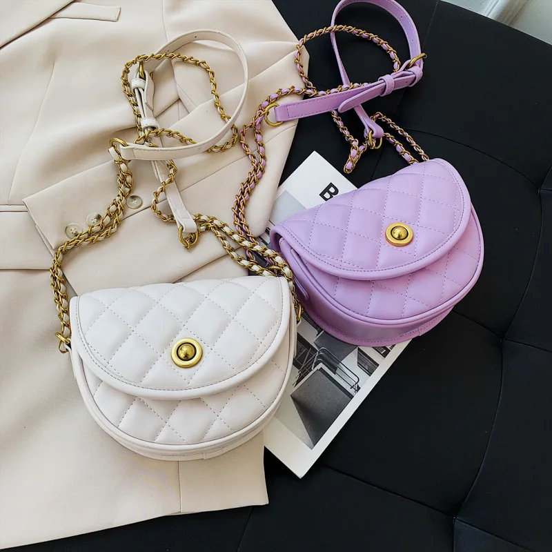 

S.IKRR Vintage Semicircle Bags For Women 2020 Soft Leather Korean Female Shoulder Bag Luxury Purses And Handbags Crossbody Hobo