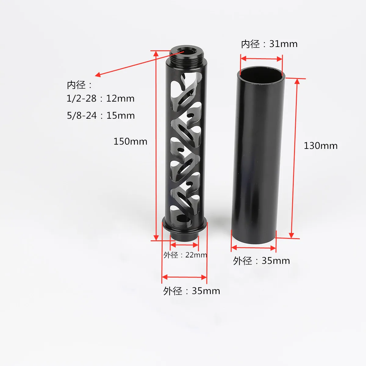 New 1/2-28 5/8-24 6inch-Small 10inch Single Core Aluminum Fuel Filter Solvent Trap for NAPA 4003 WIX 24003 223 308