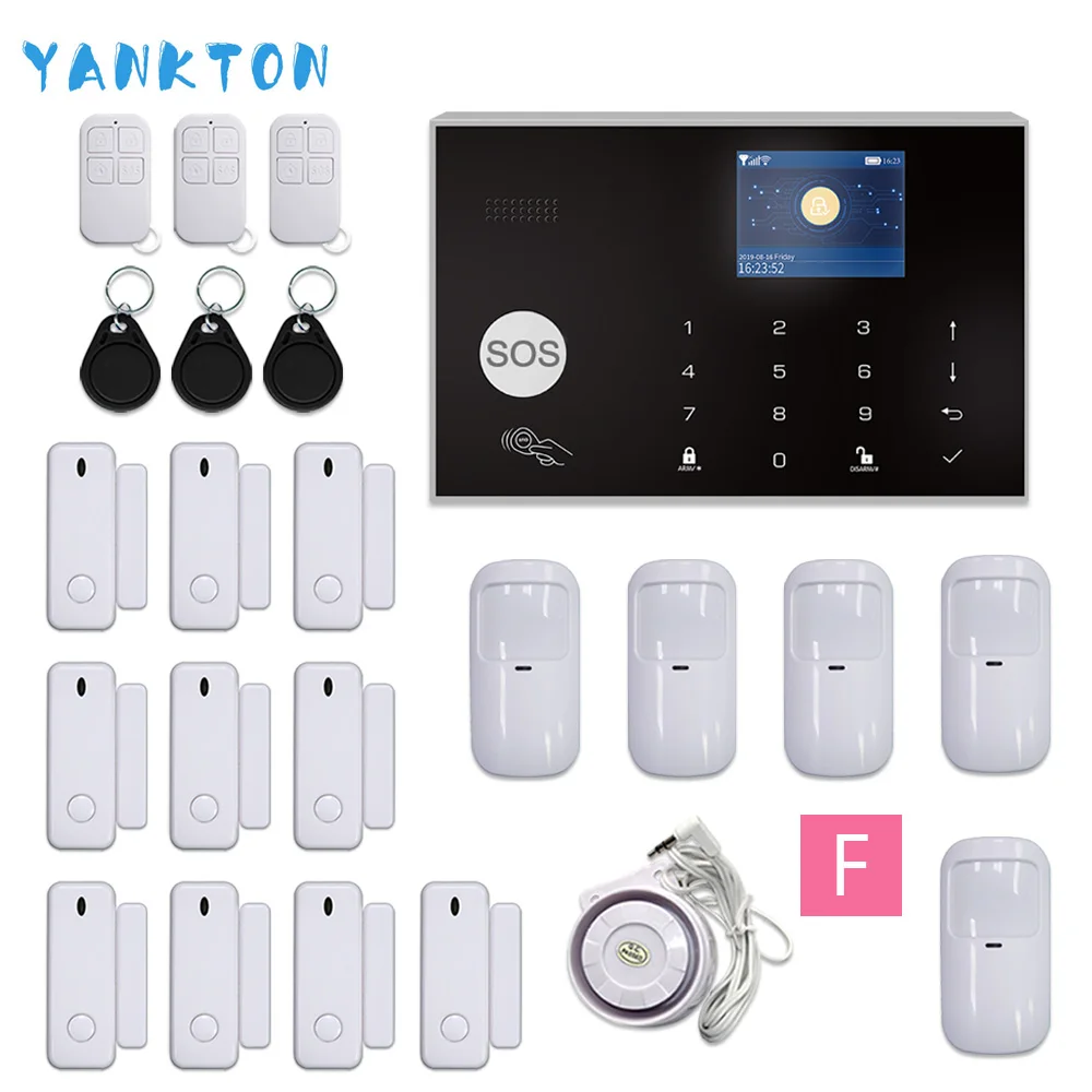 YK-033-2G-G30-F Tuya GSM 3g 4G wifi домашняя охранная сигнализация Беспроводная 433 МГц 11 языков Поддержка Android и iOS приложение дистанционное управление - Цвет: YK-033-2G-G30-F