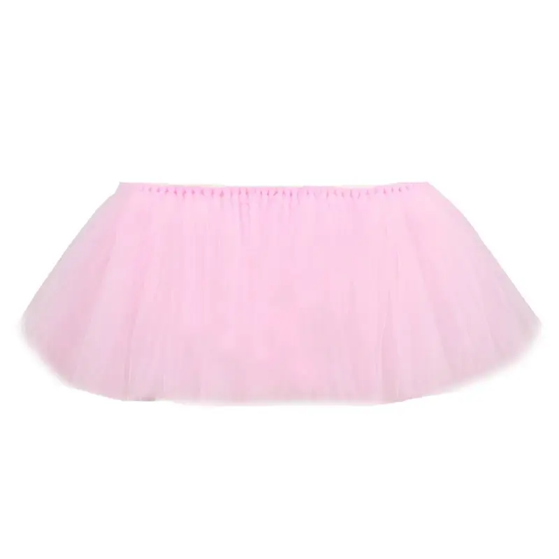 Фатиновая юбка-пачка с высоким стулом, юбка-пачка для стола, скатерть контрастного цвета для девочек, принцесса, детский душ, товары для первого дня рождения - Color: 5