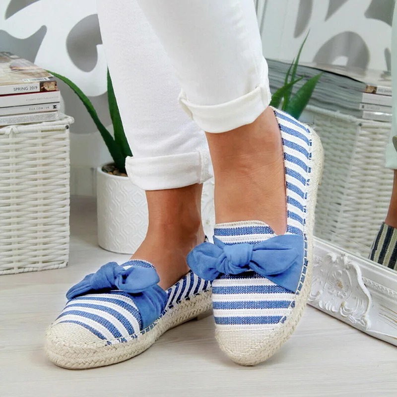 

LOOZYKIT Flat Shoes Woman Casual Shoes Autumn Pointed Toe Ladies Shoes Fashion Slip-on Bow-knot Woman Shoes Size Plus 35-43