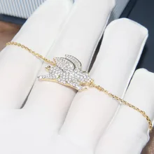 925 пробы серебряный модный браслет со Свинкой милый питомец свинья животное, амулет, браслет Monaco полный Фианит, циркон, Кристалл Регулируемые ювелирные изделия