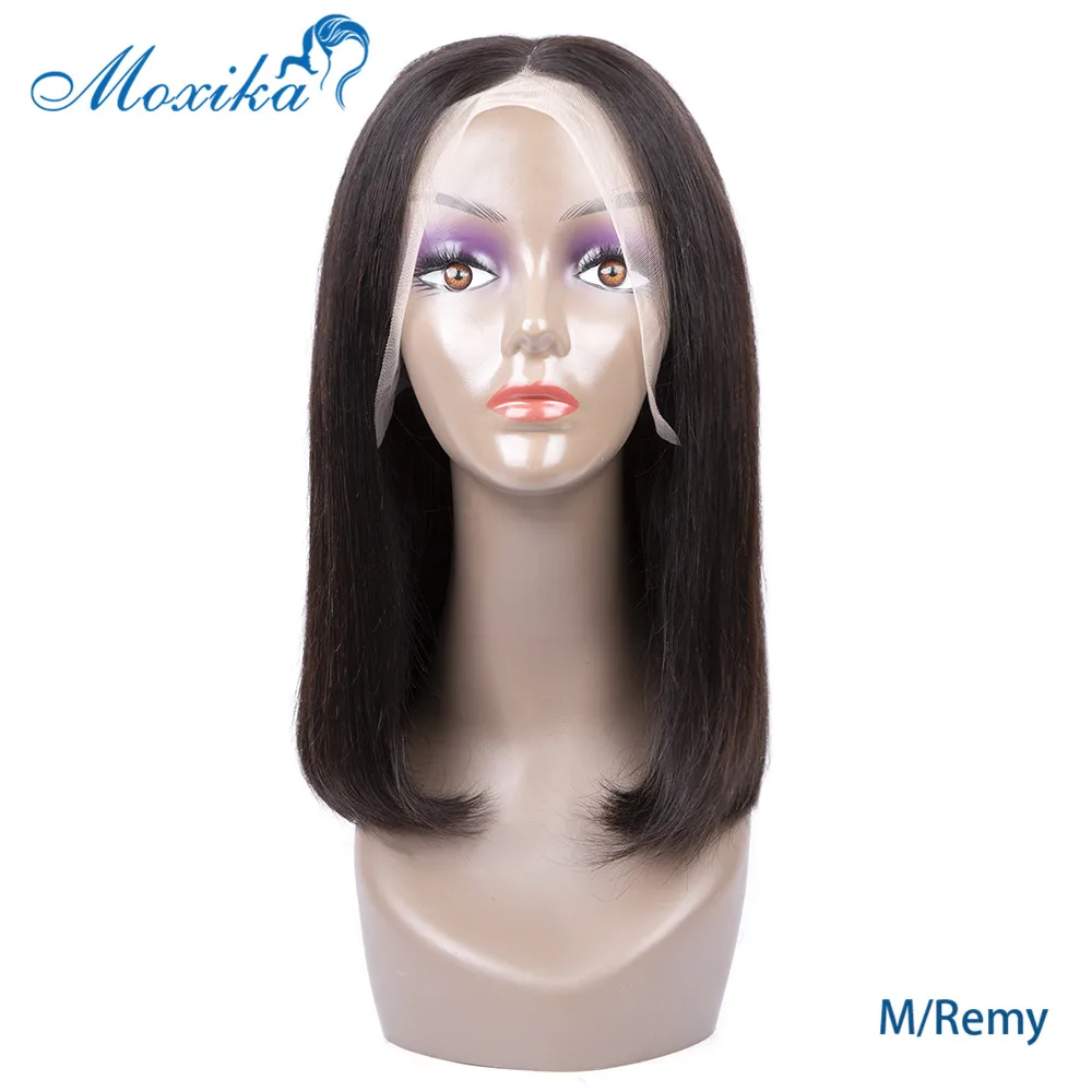

Moxika 13x4 150 Density Transparent Lace Front Wig Straight Short Wig Brazilian Bob Lace Front Human Hair Wigs Pre Plucked Remy