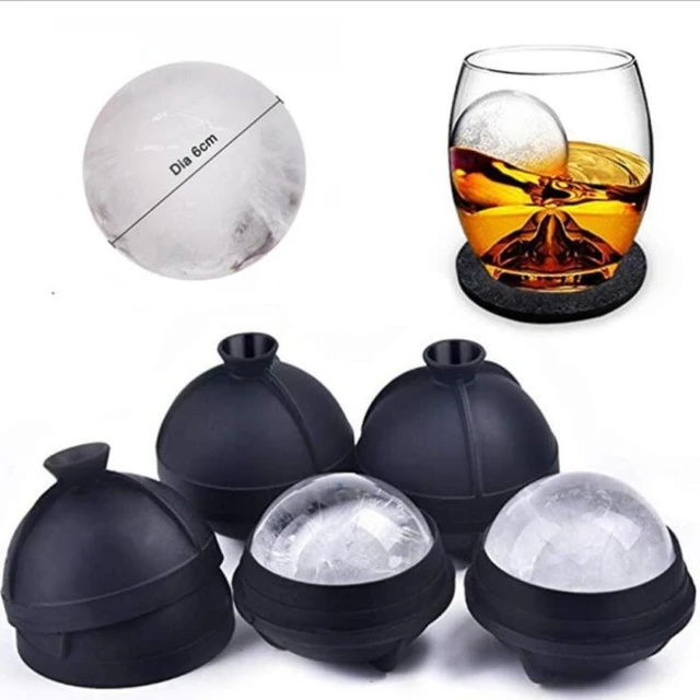 Sphere Ice Molds Ice Maker Whiskey Sphere Ice Mold Ice Ball Round Ice Cube  Mold Ball Cube Mold For Bourbon Ice Mold Big Ice Cubes Stackable Easy