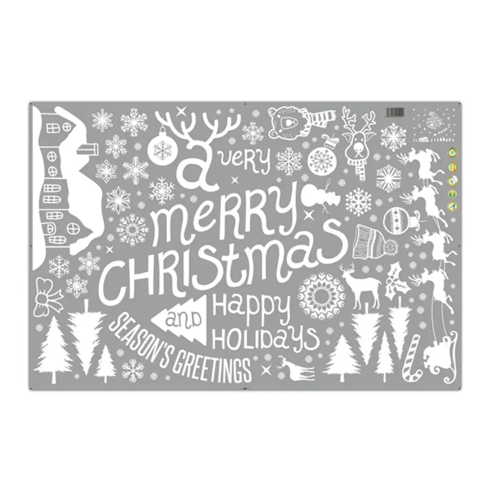 Креативная 3D самоклеящаяся Рождественская ПВХ дверь спальни наклейка