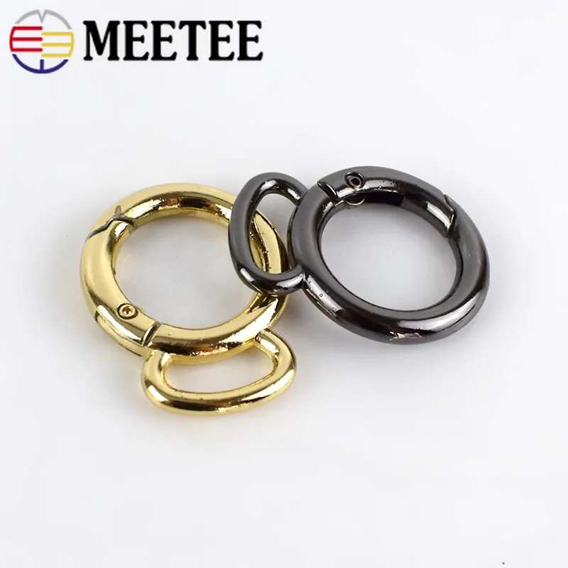 Meetee19mm Весна уплотнительное кольцо пряжки металлическая застежка для сумки брелок для ключей защелкивающаяся Сумочка ручка разъем Замена DIY аксессуары