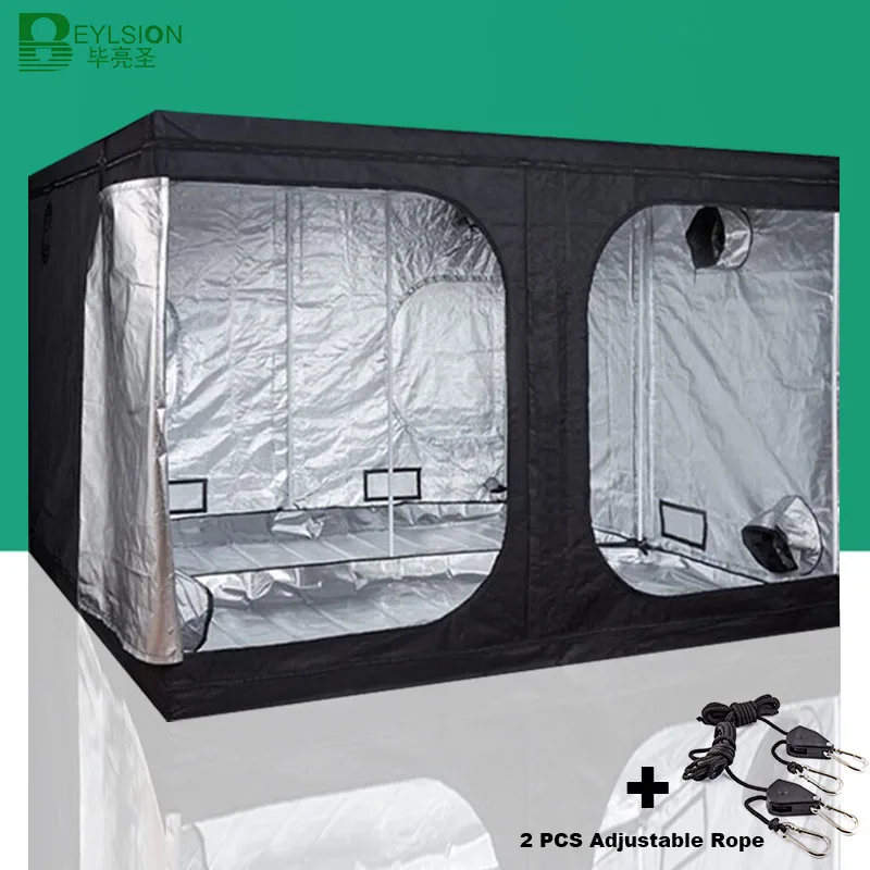 

BEYLSION 240*240*200cm Grow Box Plant Tent Plant Grow Lamp Parts Plant Tent Indoor Hydroponics Grow Tent+Ratchet Hangers 1680D