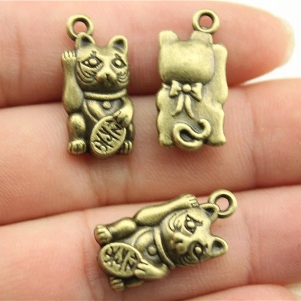 8 шт. амулеты для кошек привлечения денег 2 вида цветов китайские 11х23мм|Шармы| |