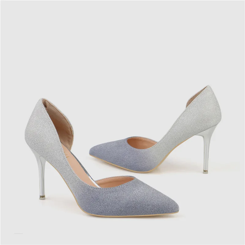 

Europe style autumn and spring new gradient color super high heeled shoes ladies stiletto heels F12002