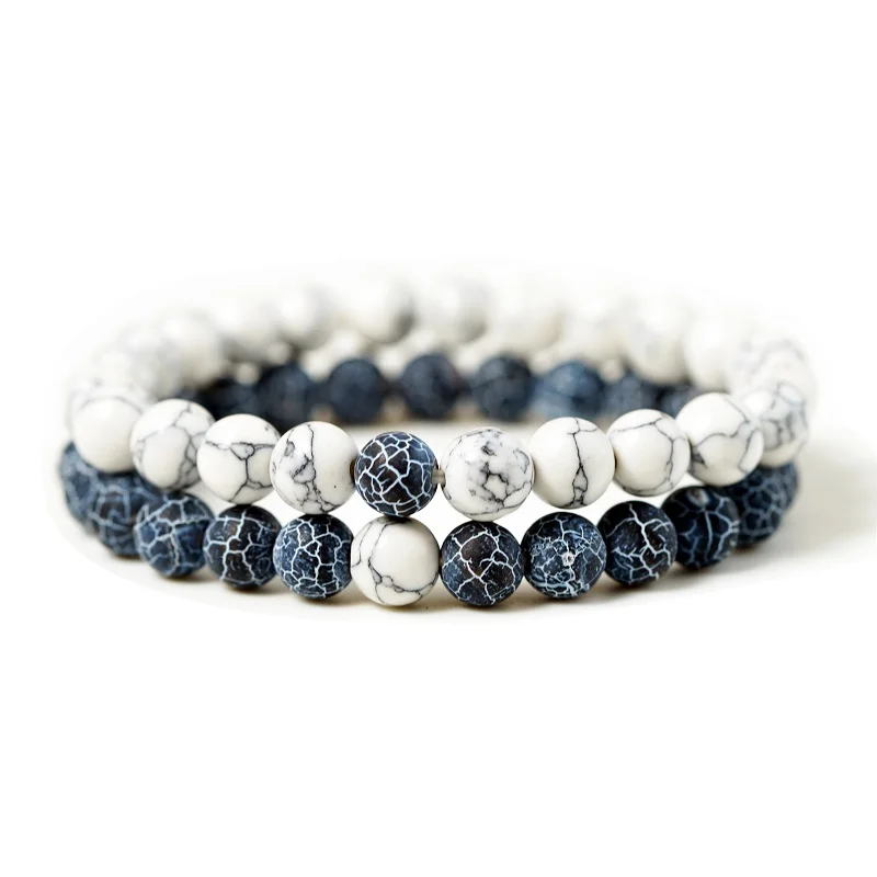 Couples Beaded Bracelet Jewelry Charm-Strand Natural-Stone Friend Gift Yoga Women 7-Style