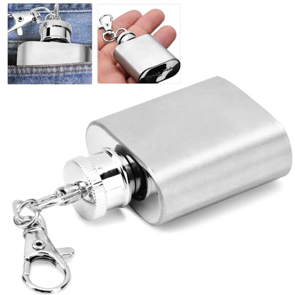 1PC Stainless Steel Flagon 1/5oz Hip Flasks portable Whisky Wine Pot Steel Metal Fuel Petrol Cans for Whisky Liquor Bottle