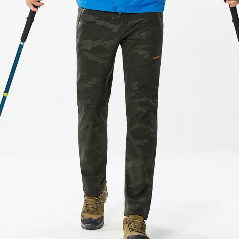 men dark green TRVLWEGO, для охоты, кемпинга, водонепроницаемые, тактические штаны для мужчин и женщин, мягкая оболочка, теплые флисовые штаны, для улицы, ветрозащитные, снайперский камуфляж - Цвет: men dark green