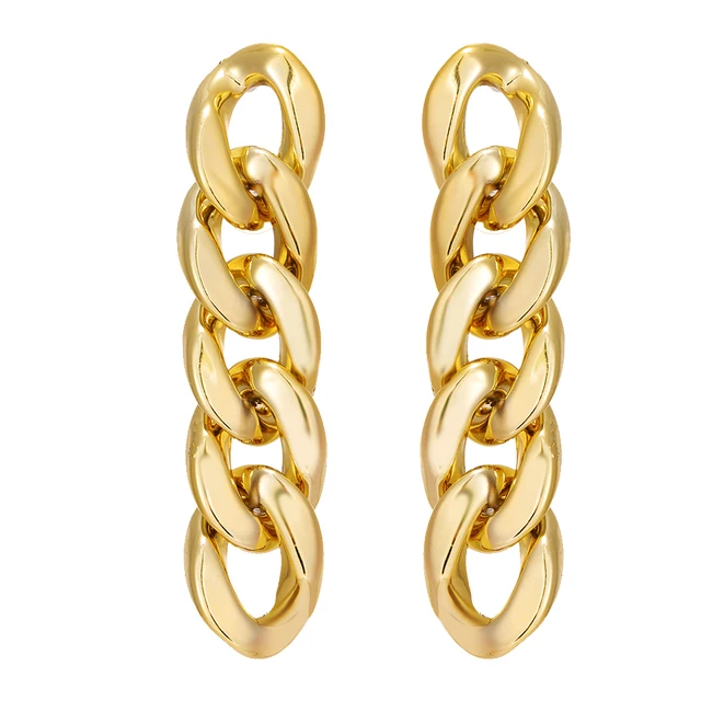 FNIO Fashion Vintage Earrings For Women Big Geometric Statement Gold Metal Drop Earrings 2020 Trendy Earings Jewelry Accessories H14-0K582