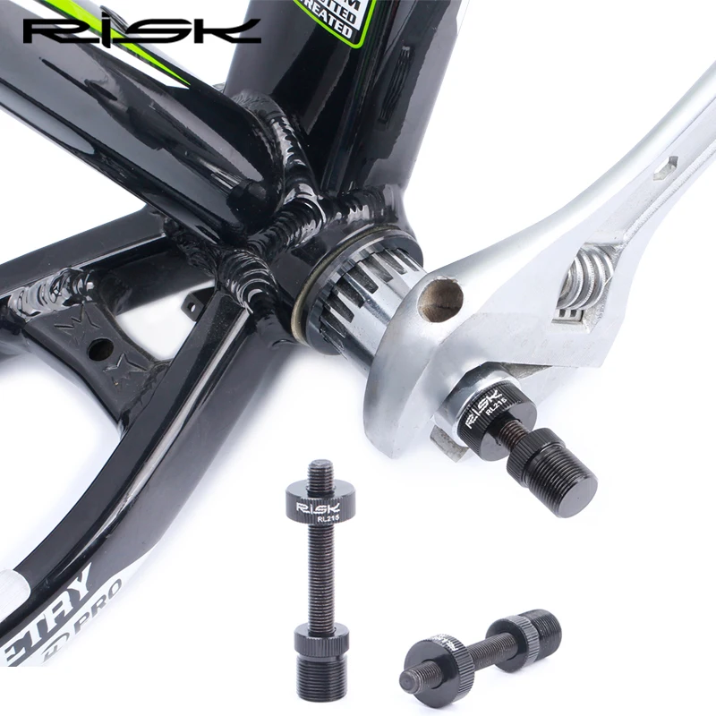 

RISK Bicycle Bottom Bracket Removal Tool for Square Hole&Spline Axis BB Bracket Anti-Drop Disassembly Tool Socket Fixing Rod