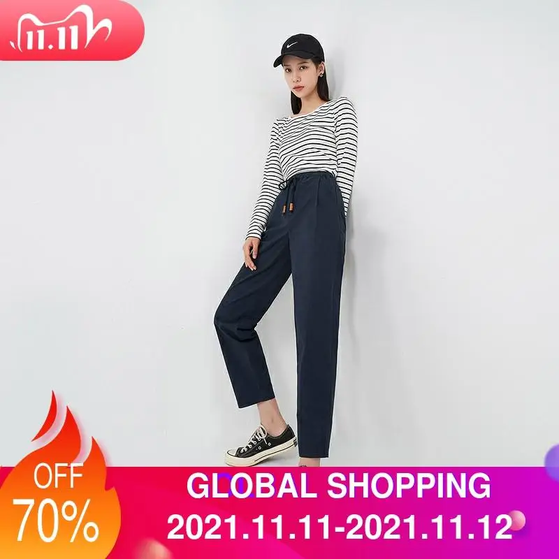 Женские брюки прямого кроя с резинкой INMAN повседневные штаны минимальным