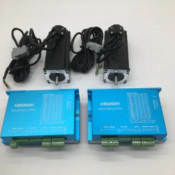 

2PCS Nema23 2.2Nm 57MM AC DC DSP Closed Loop Stepper Motor Driver & Cooling fan Hybird Encoder Easy Servo Kits
