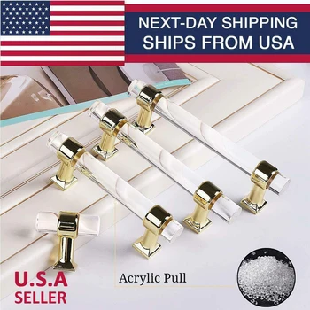 

5PCS Handles for Furniture Cabinet Knobs Clear Acrylic Kitchen Handles Drawer Pulls Handles Dresser Knobs Door Pulls Wholesale