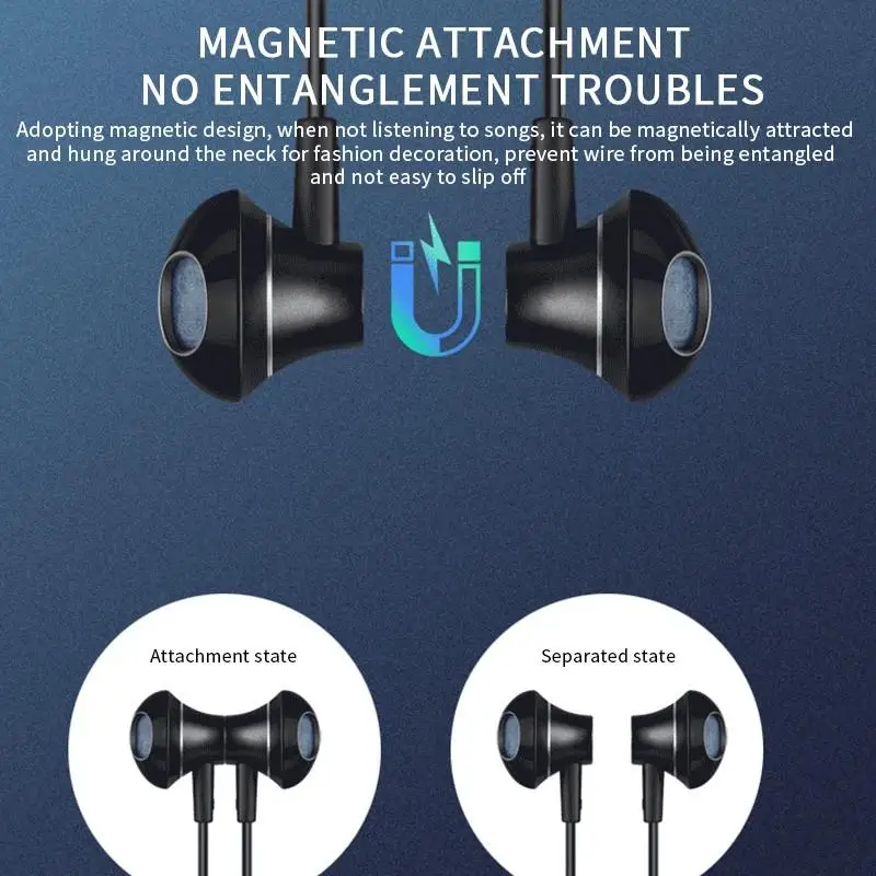 BT 93 Neck Mounted Bluetooth 5 0 Wireless Sports Headphones Surround Sound Neck Hanging In Ear Headset Fone De Ouvido Earphone
