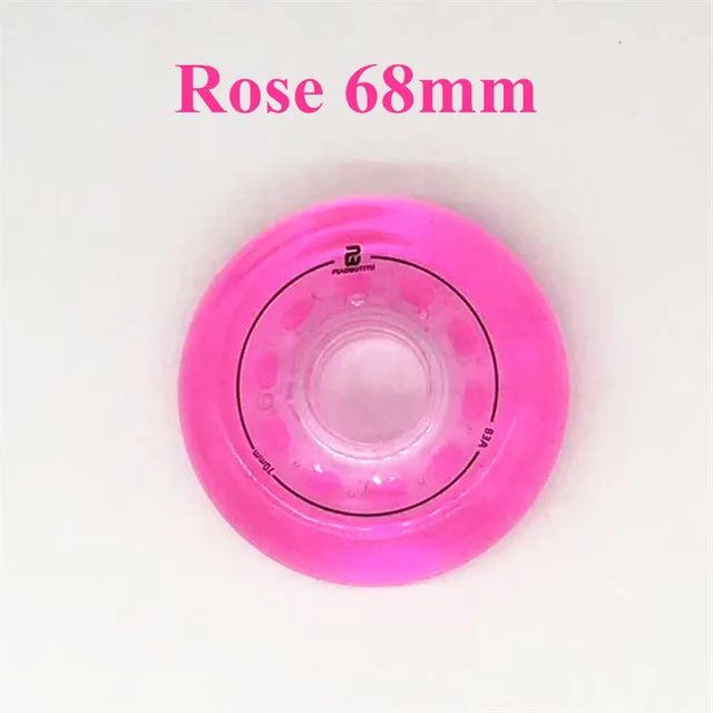 rose 68mm 83A детские роликовые коньки колеса 64 мм 68 мм 70 мм для катания на коньках детские роликовые коньки обувь rodas шины 64 68 70 4 шт./лот - Цвет: rose 68mm