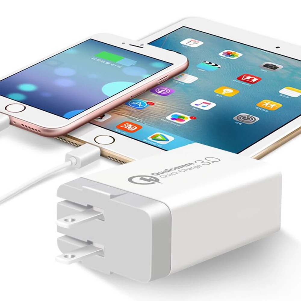 3 в 1 USB зарядное устройство Quick Charge 3,0 для iPhone UK US EU быстрое настенное зарядное устройство для мобильного телефона samsung зарядное устройство для Xiaomi Redmi