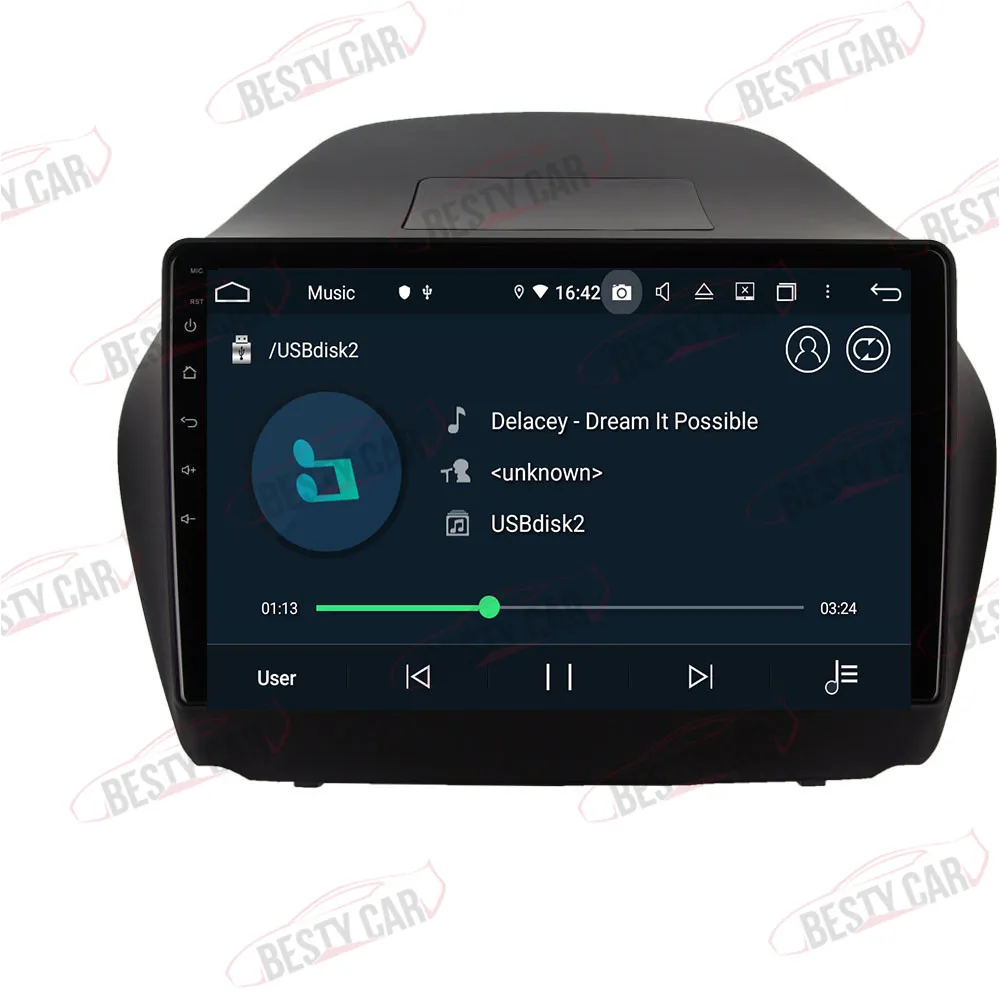 10," Android 9,0 Автомобильный мультимедийный плеер Радио стерео для hyundai ix25- gps навигация головное устройство видео 2.5D ips DSP